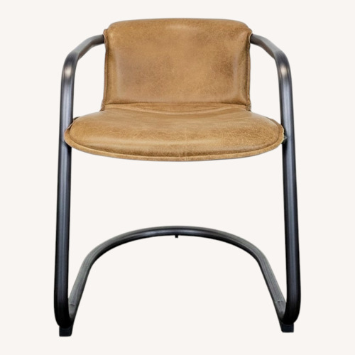 Used Industrial Style Lounge Chair with Metal Frame  for sale on AptDeco