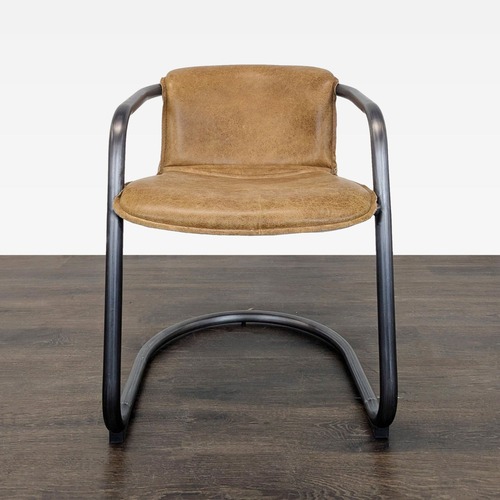 Used Industrial Style Lounge Chair with Metal Frame  for sale on AptDeco