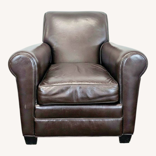 Used Classic Brown Leather Lounge Chair for sale on AptDeco