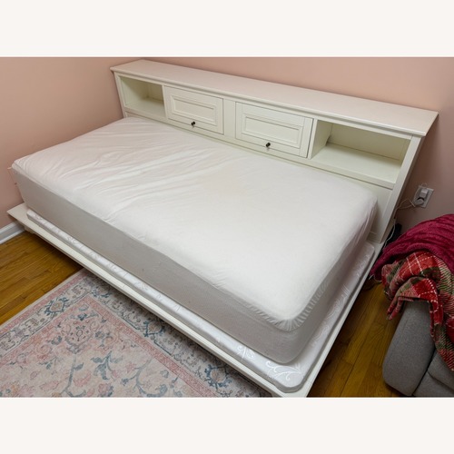 Used Pottery Barn Kids White Wood Twin Bed for sale on AptDeco