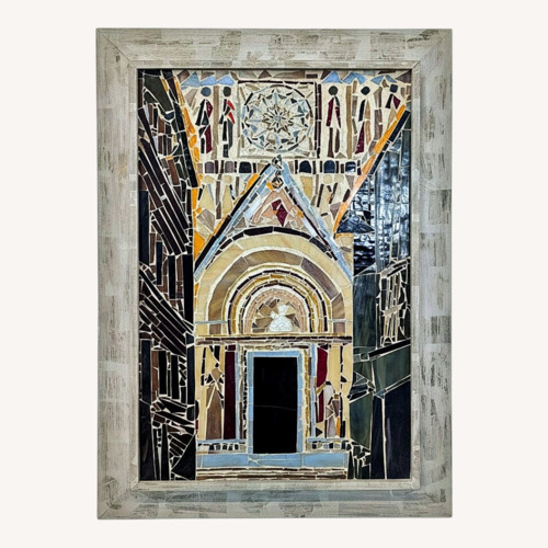 Used Handmade Mosaic Art: Cathedral Entrance Art for sale on AptDeco