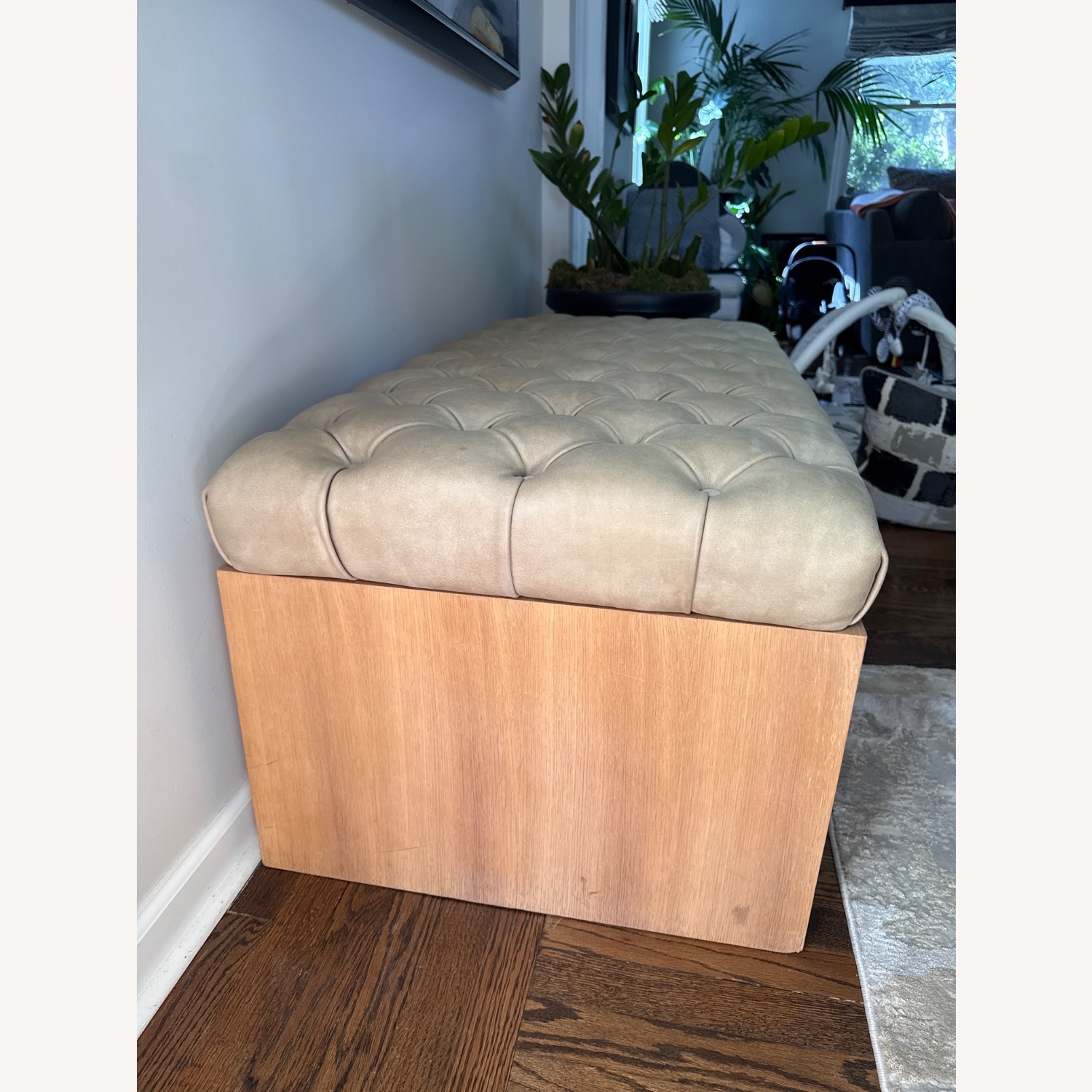 Natural Leather Bench - image-3