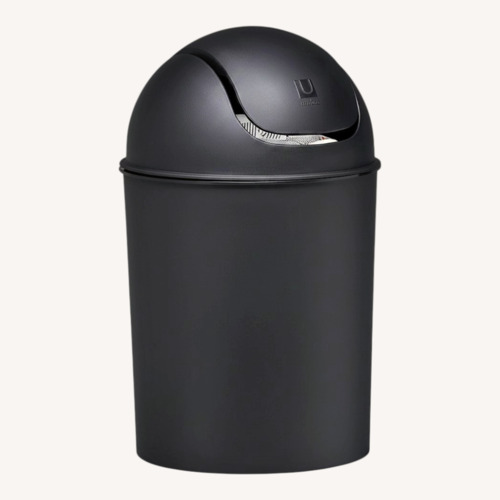 Used IKEA Black Plastic Small Trashcan  for sale on AptDeco