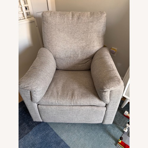 Used Pottery Barn Kids Dream Gray Swivel Glider Recliner for sale on AptDeco