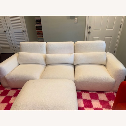 Used Ballyrobert 4 Piece Sectional L Shape Sofa with Ottoman for sale on AptDeco
