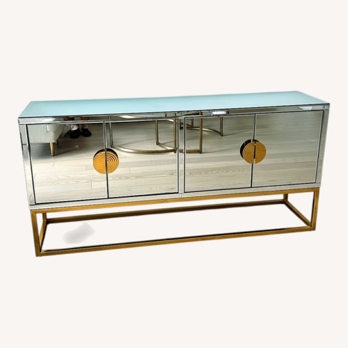Used Vintage/Antique Finds Silver Mirrored Glass Sideboard for sale on AptDeco