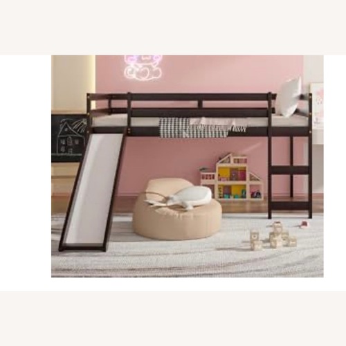 Used Twin Loft Bunk Bed With Slide for sale on AptDeco
