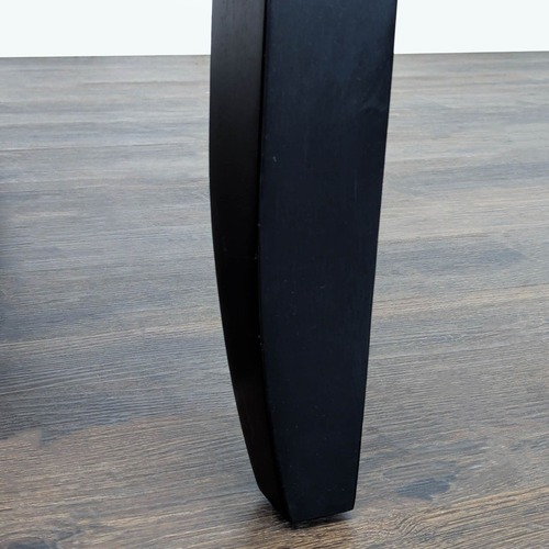 Used Wood Dining Table with Glass Protective Top	 for sale on AptDeco