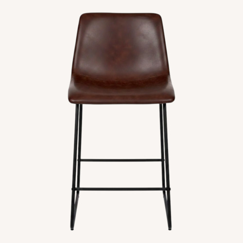 Used Flash Furniture Dark Brown Faux Leather Stools for sale on AptDeco