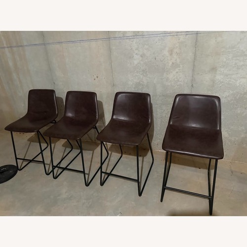 Used Flash Furniture Dark Brown Faux Leather Stools for sale on AptDeco