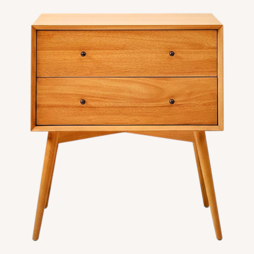 Used West Elm Dark Brown Mid-Century Nightstand for sale on AptDeco