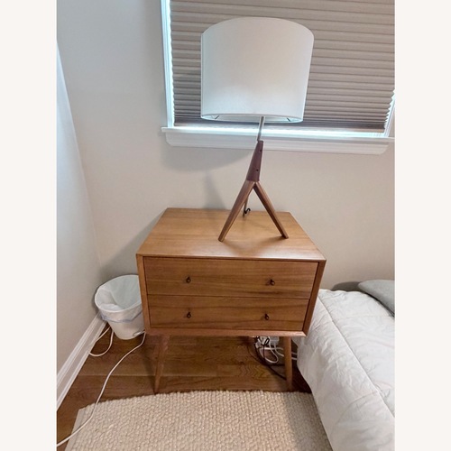 Used West Elm Dark Brown Mid-Century Nightstand for sale on AptDeco