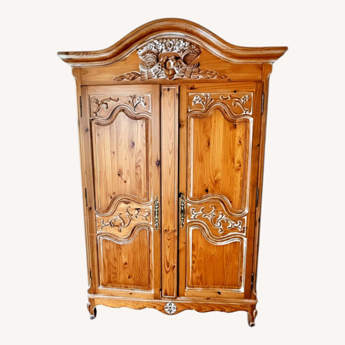 Used Natural Wood Armoire for sale on AptDeco