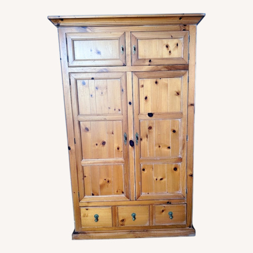 Used Natural Wood Armoire for sale on AptDeco