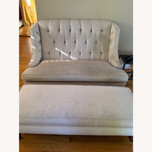 Used  Lexington Loveseat and Ottoman for sale on AptDeco