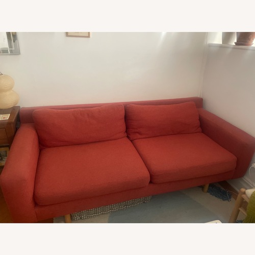 Used West Elm Eddy 74” Red Sofa for sale on AptDeco