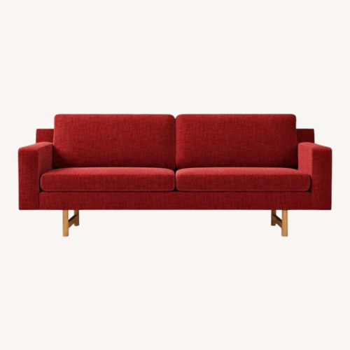 Used West Elm Eddy 74” Red Sofa for sale on AptDeco