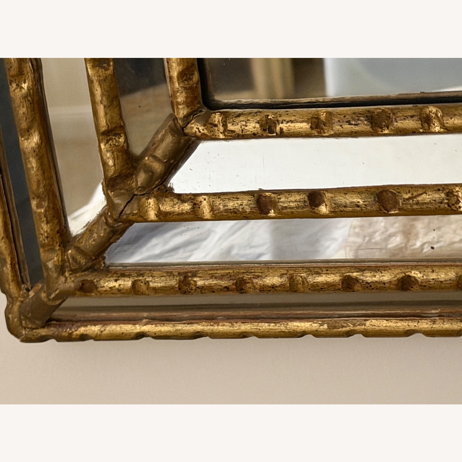 Gold Tone Antique Wall Mirror 55 x 41 - image-4