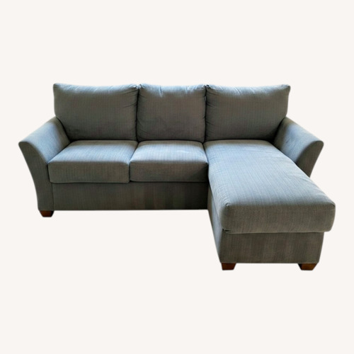 Used La-Z-Boy Light Gray Microsuede Chaise Lounge for sale on AptDeco