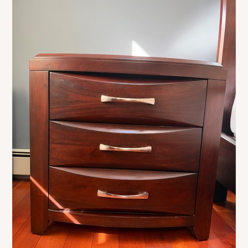 Used Raymour & Flanigan Casana Rodea Wood Nightstands for sale on AptDeco