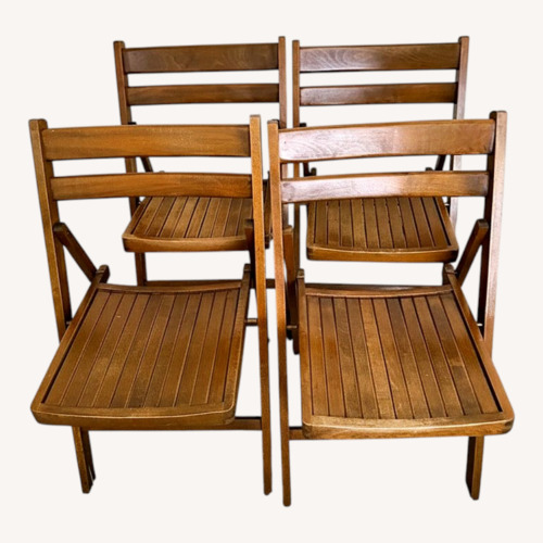 Used Dark Brown Wood Accent Chair for sale on AptDeco