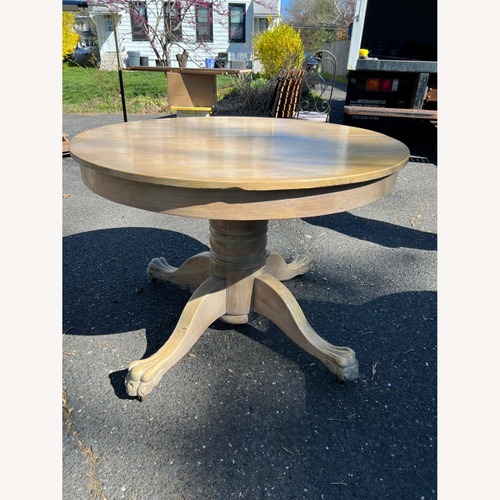Used Antique Solid Wood Pedastal Table for sale on AptDeco