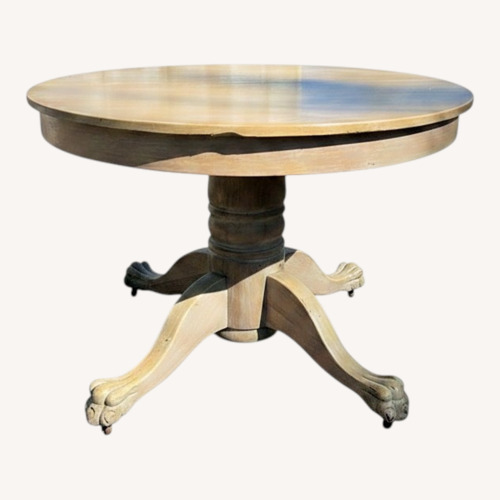 Used Antique Solid Wood Pedastal Table for sale on AptDeco