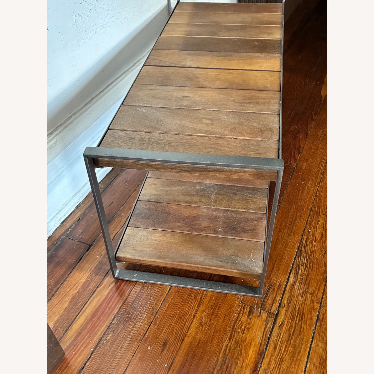 West Elm Industrial Wood & Metal Shoe Rack - image-3