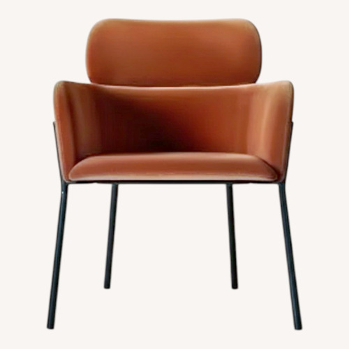 Used CB2 Azalea Red Dining Chair Set of 2 for sale on AptDeco