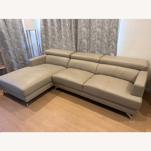 Used Natuzzi  Natural Leather L-Shaped Sofa for sale on AptDeco
