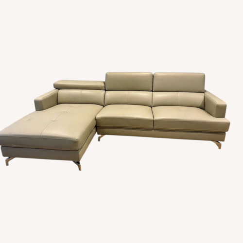 Used Natuzzi  Natural Leather L-Shaped Sofa for sale on AptDeco