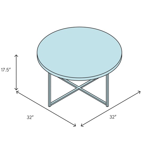 Used Wayfair Silver Glass Coffee Table for sale on AptDeco
