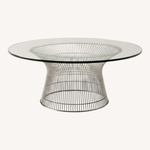 Used Wayfair Silver Glass Coffee Table for sale on AptDeco