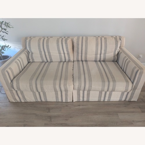 Used Vintage/Antique Natural Fabric Loveseat for sale on AptDeco