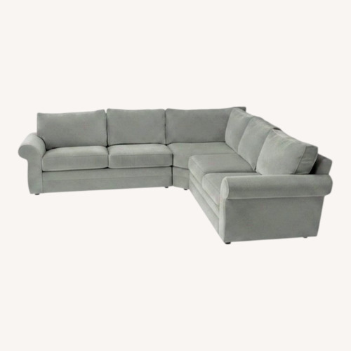 Used Pottery Barn Pearce Roll Arm 3-piece Sectional for sale on AptDeco