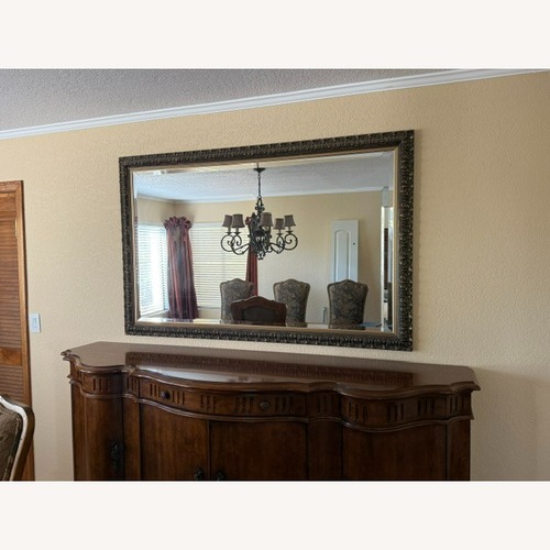 Used Custom Ornate Antiqued Metallic Wall Mirror for sale on AptDeco
