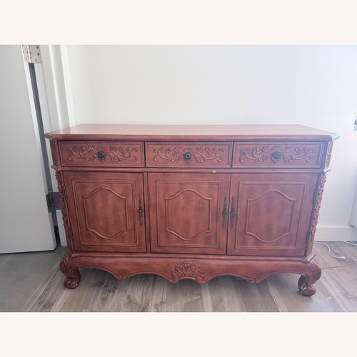 Used Vintage/Antique Light Brown Wood Dresser for sale on AptDeco