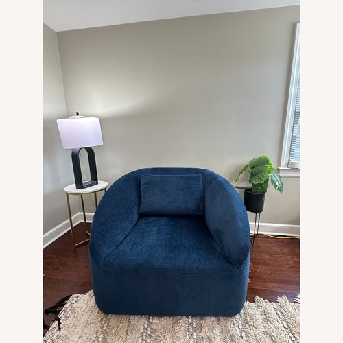 Used West Elm Blue Accent Chair for sale on AptDeco