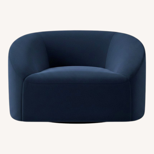 Used West Elm Blue Accent Chair for sale on AptDeco