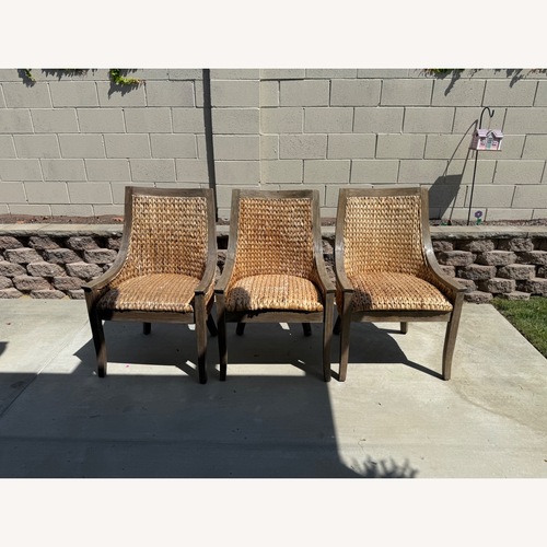 Used Restoration Hardware Marisol Seagrass Slope Dining Armchairs for sale on AptDeco