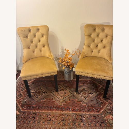 Used Yellow Fabric Dining Chairs for sale on AptDeco