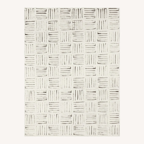 Used Restoration Hardware Basanti Rug 9' × 12' Marled Ivory/Charcoal for sale on AptDeco