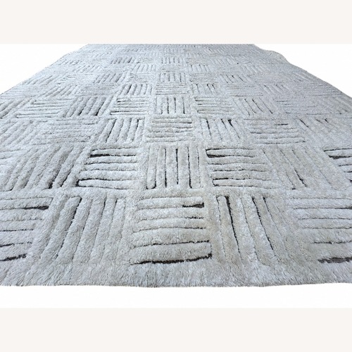 Used Restoration Hardware Basanti Rug 9' × 12' Marled Ivory/Charcoal for sale on AptDeco