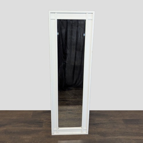 Used Crate & Barrel Wood Floor Mirror on Stand for sale on AptDeco