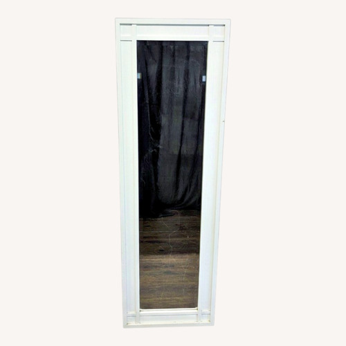Used Crate & Barrel Wood Floor Mirror on Stand for sale on AptDeco
