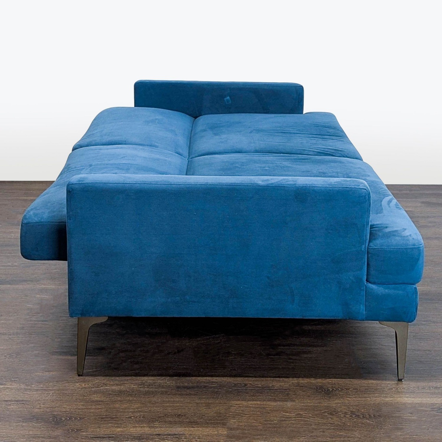 West Elm Andes 3-Seat Blue Sofa Bed  - image-4