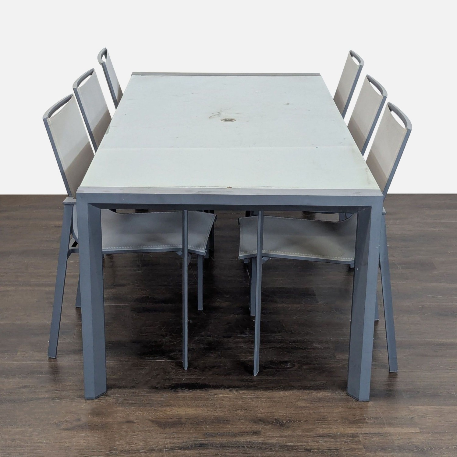 Living Spaces 7-Piece Modern Gray Dining Set - image-2