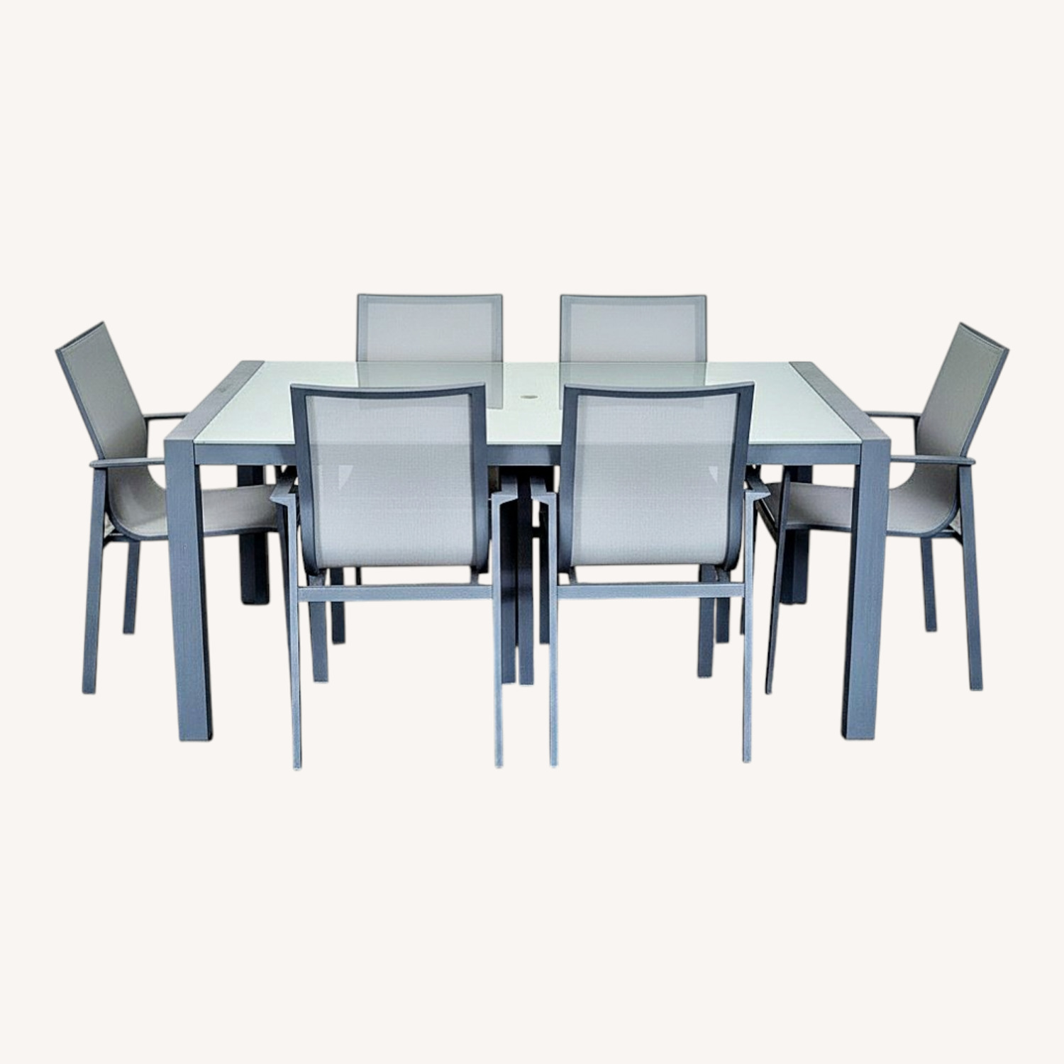 Living Spaces 7-Piece Modern Gray Dining Set - image-0