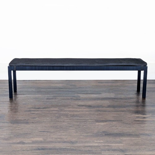 Used Crate & Barrel Metal & Wood Bench with Cushion for sale on AptDeco