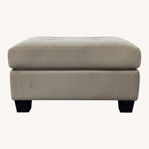 Used Pillow Top Ottoman on Wood Feet	 for sale on AptDeco